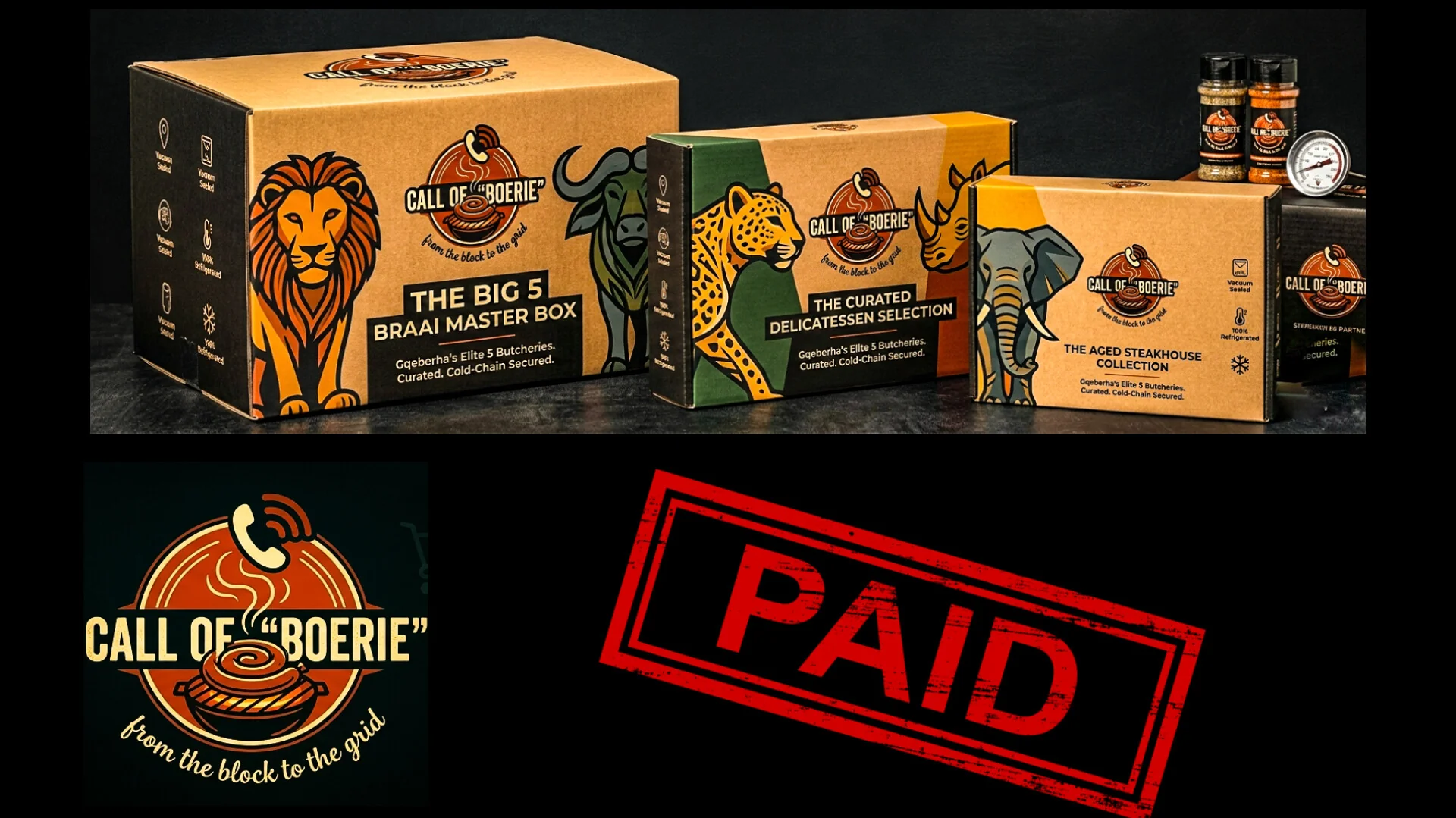 Meat box packaging